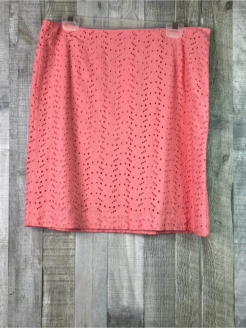 L. L. Bean Favorite Fit Size 12 (Flaw)Eyelet Lace Lined Skirt